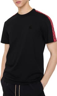 Burberry Check Trim Cotton T-shirt