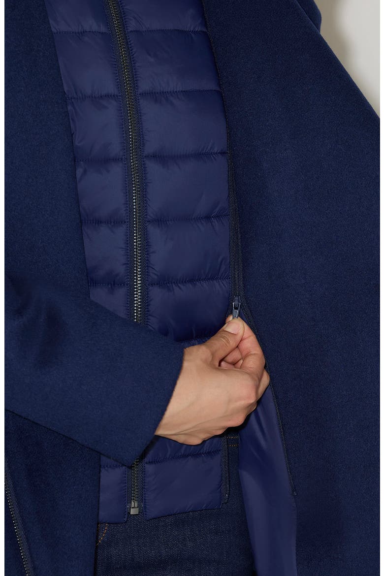 Abbi Down & Feather Fill Jacket with Detachable Bib, Alternate, color, NIGHT BLUE