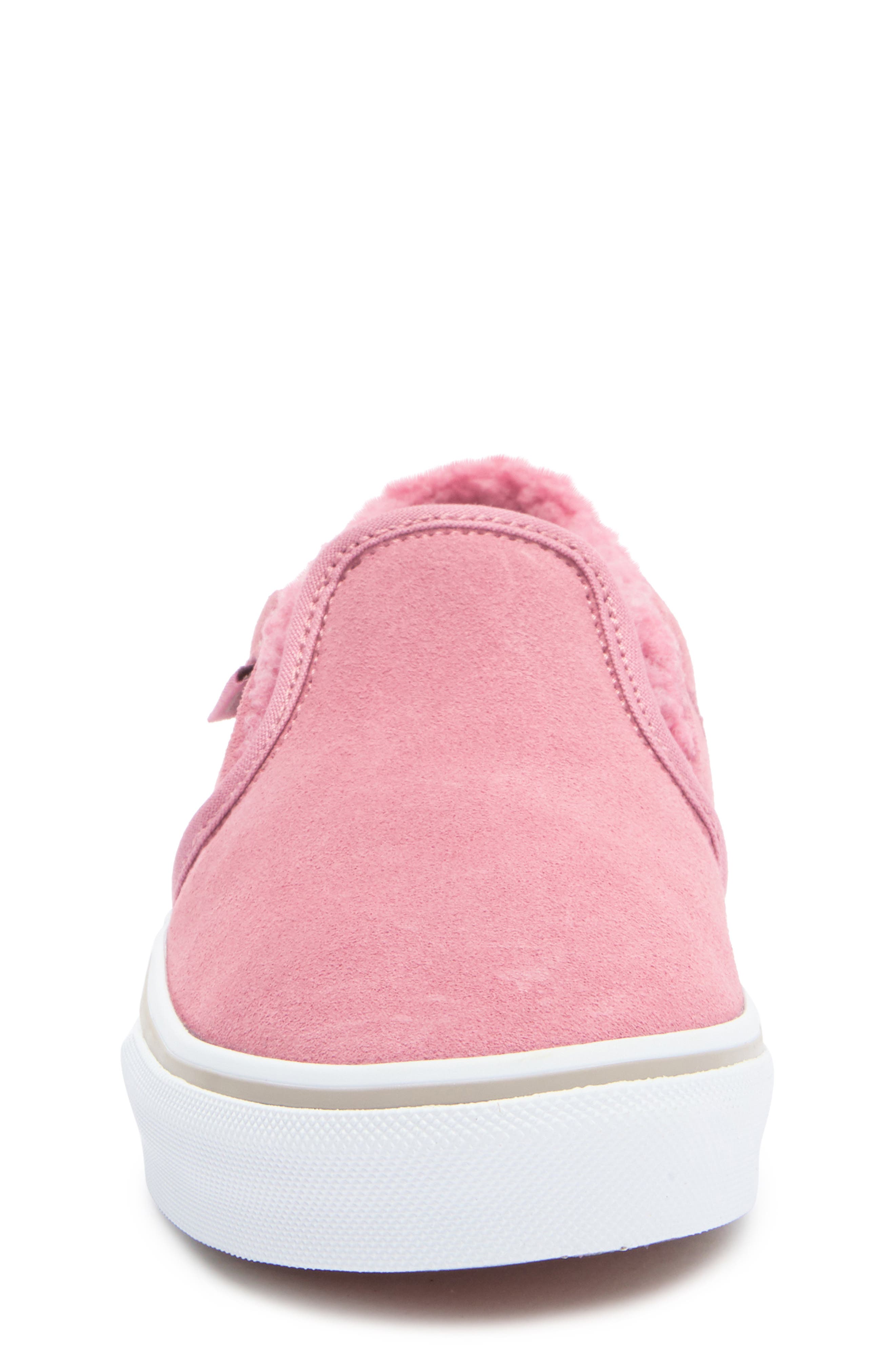 Kids' Asher Slip-On Sneaker, Alternate, color, SUEDE/SHERPA FOXGLOVE