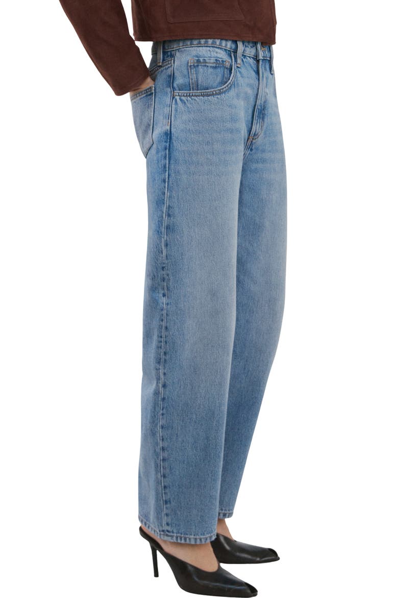 High Waist Barrel Jeans, Alternate, color, MEDIUM BLUE