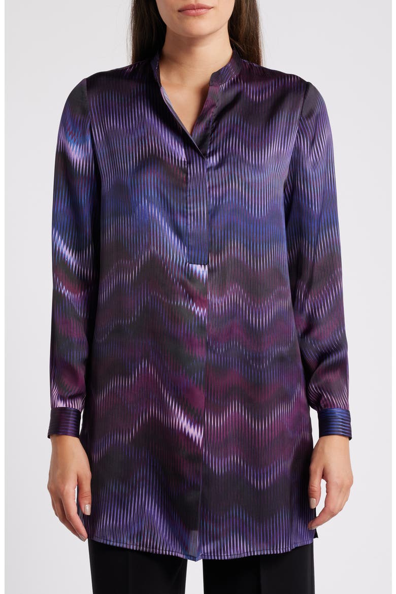 Abstract Print Tunic Top, Main, color, DEEP PLUM MULTI