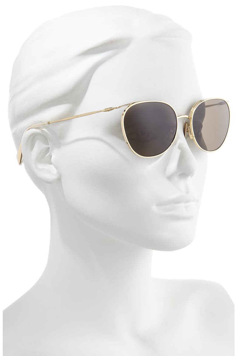 55mm Oval Sunglasses, Alternate, color, GOLD/ BROWN