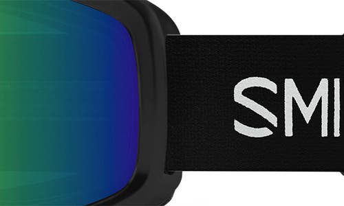 Shop Smith Snowday Low Bridge Snow Goggles In Black/green Sol-x Mirror
