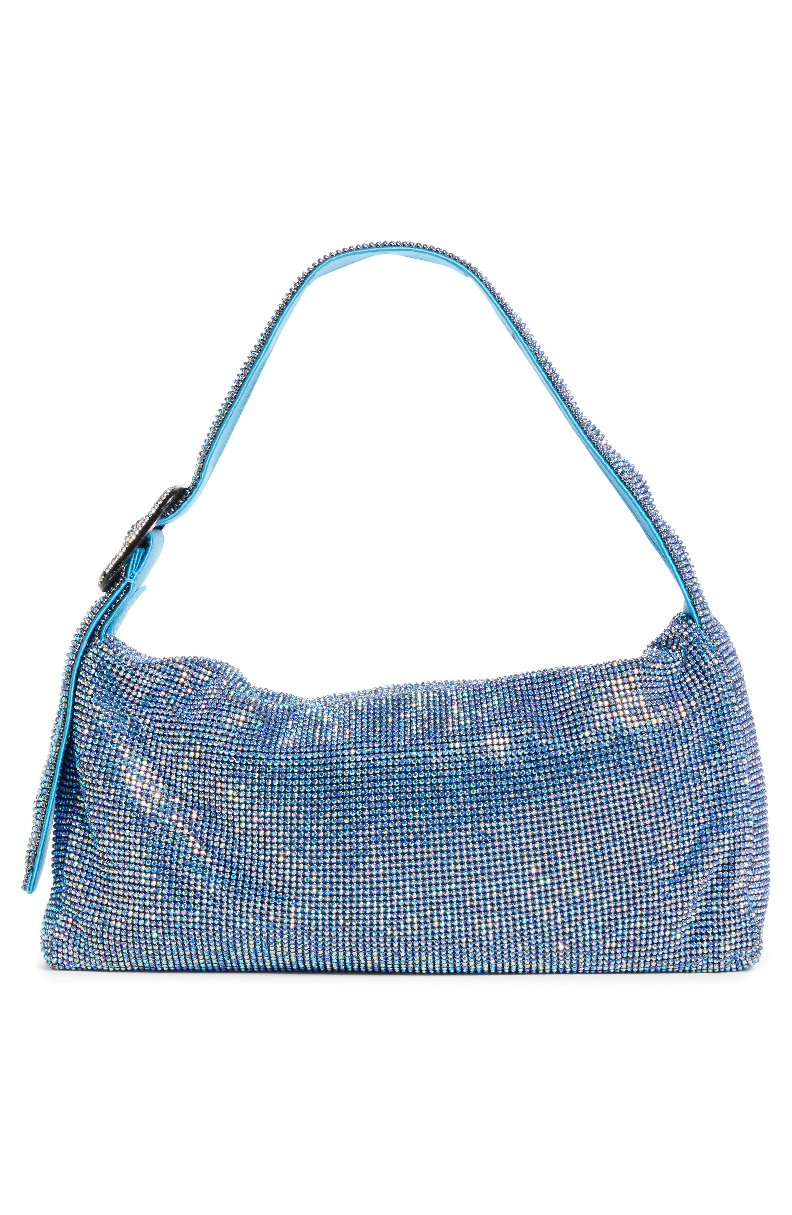 Benedetta Bruzziches Vitty Grande Crystal Mesh Shoulder Bag, Alternate, color, 