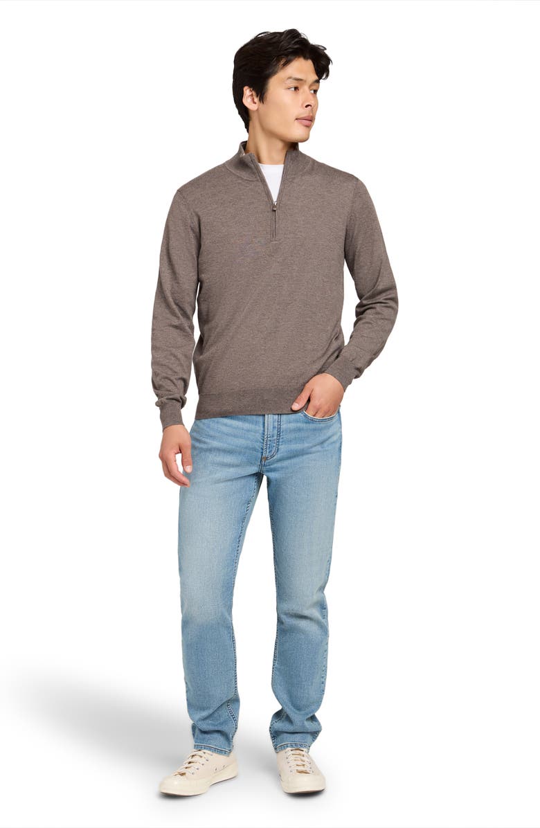 Faherty Movement Performance Quarter Zip Sweater, Alternate, color, Walnut Creek Heather