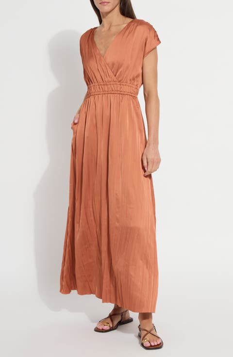 Maite Packable Pleated Maxi Dress