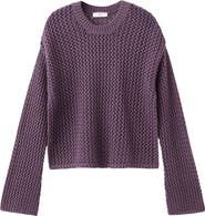 MANGO TEEN Openwork Crop Cotton Sweater