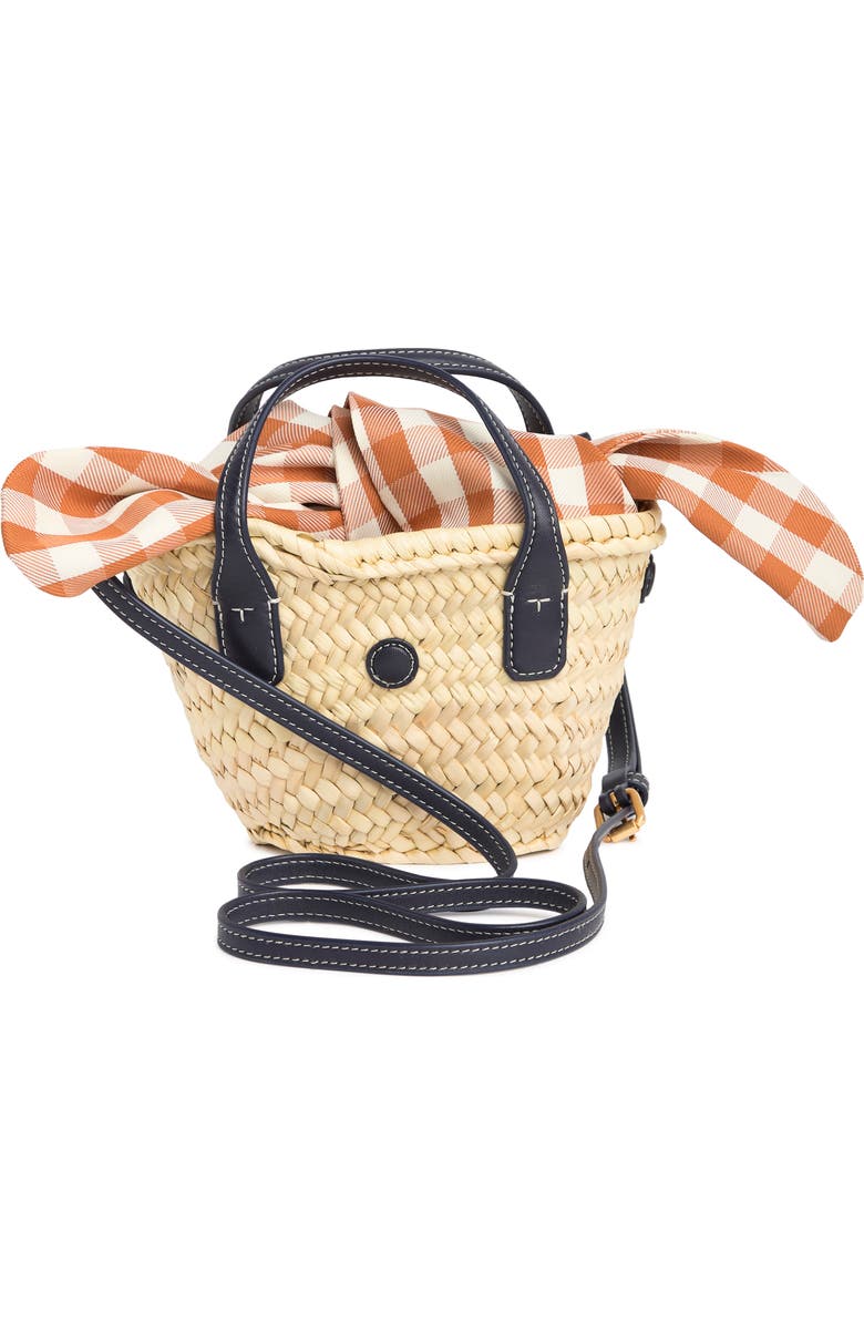 Tory Burch Ella Straw Basket Micro Bag, Alternate, color,