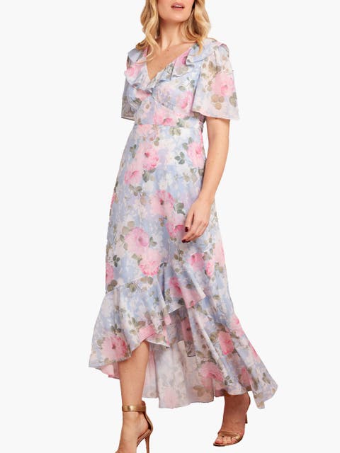 Camille's Garden V-Neck Ankle Gown
