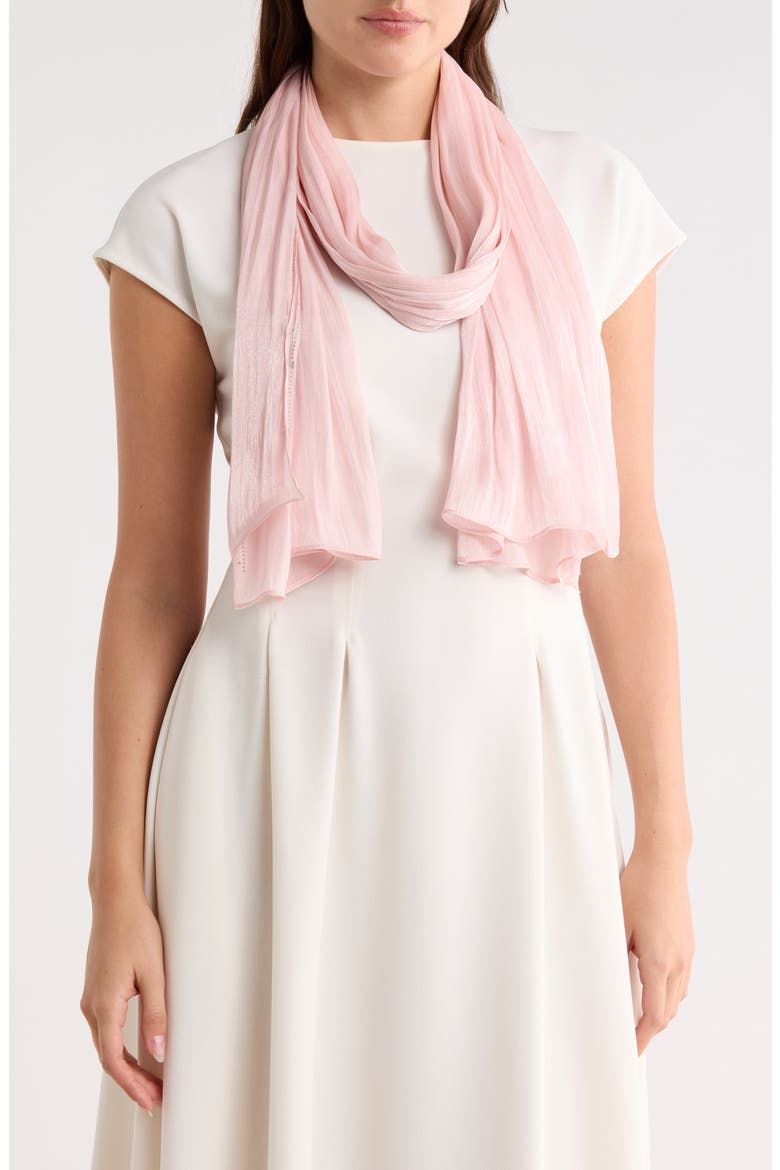 Embellished Oblong Scarf, Main, color, PINK