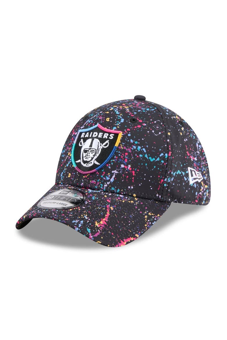 Men's New Era  Black Las Vegas Raiders 2025 NFL Crucial Catch 39THIRTY Flex Hat, Alternate, color, Black