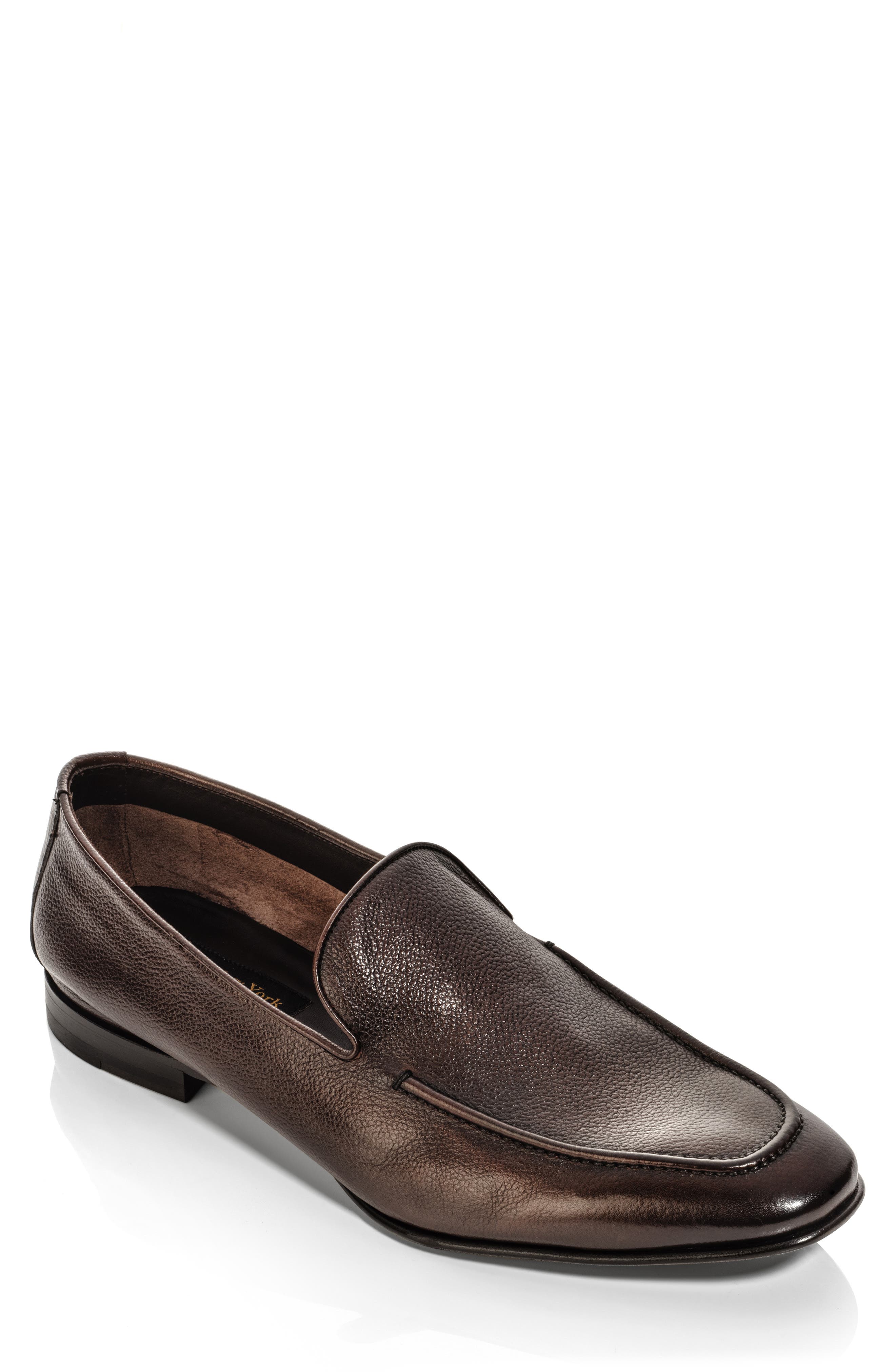 TO BOOT NEW YORK Thorpe Leather Loafer, Main, color, Dark Brown