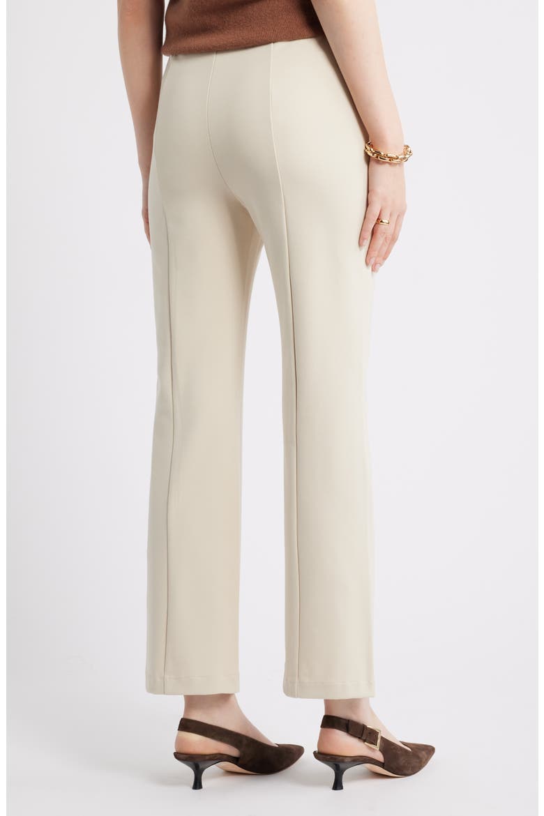 Pull-On Ponte Trousers, Alternate, color, BEIGE OATMEAL