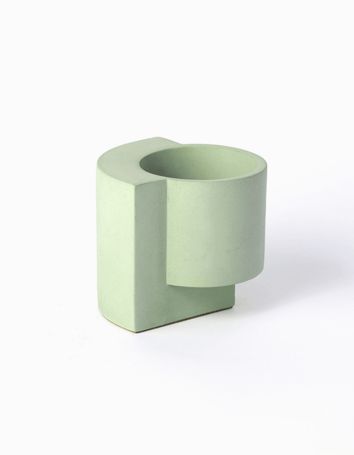 Tortuga Forma Platform Planter Concrete Set Of 2 In Green