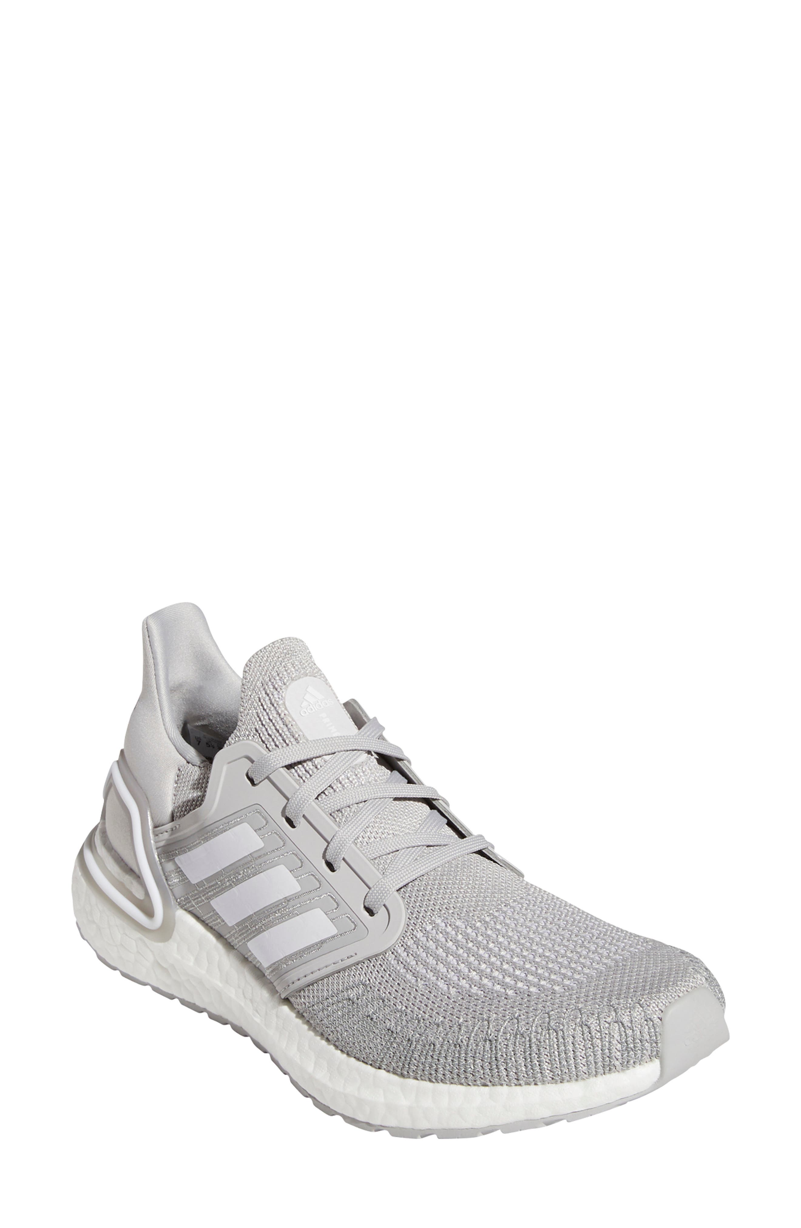 UltraBoost 20 Running Shoe, Main, color, GREY/ WHITE/ WHITE