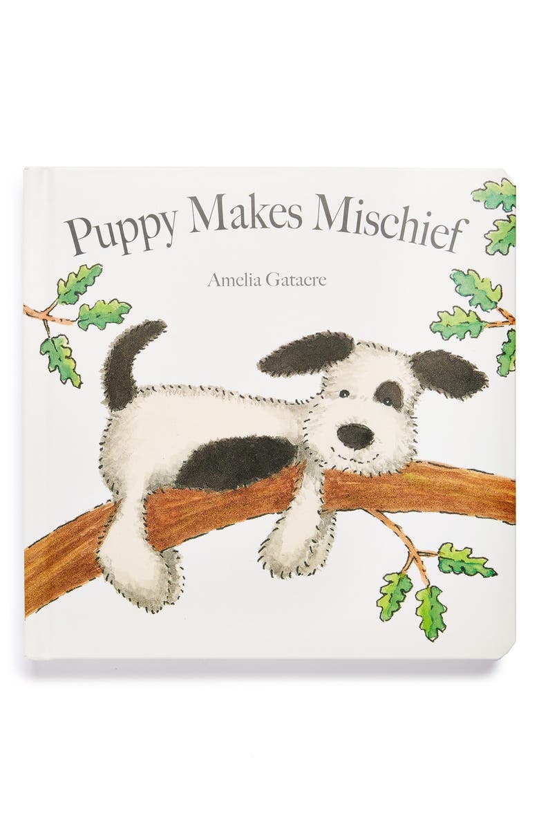 Jellycat 'Puppy Makes Mischief' Board Book, Main, color,
