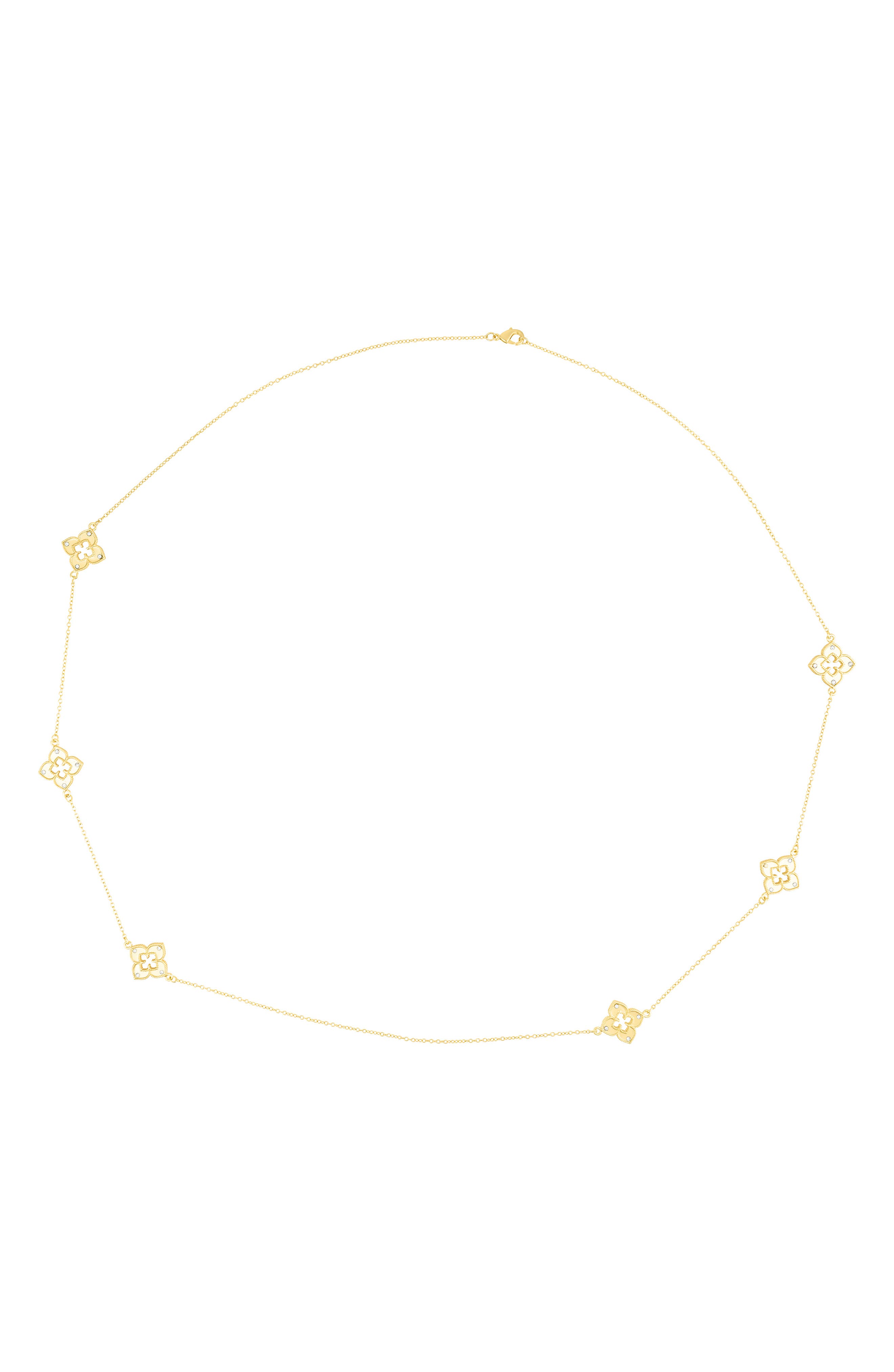 Adornia Clover Station Necklace