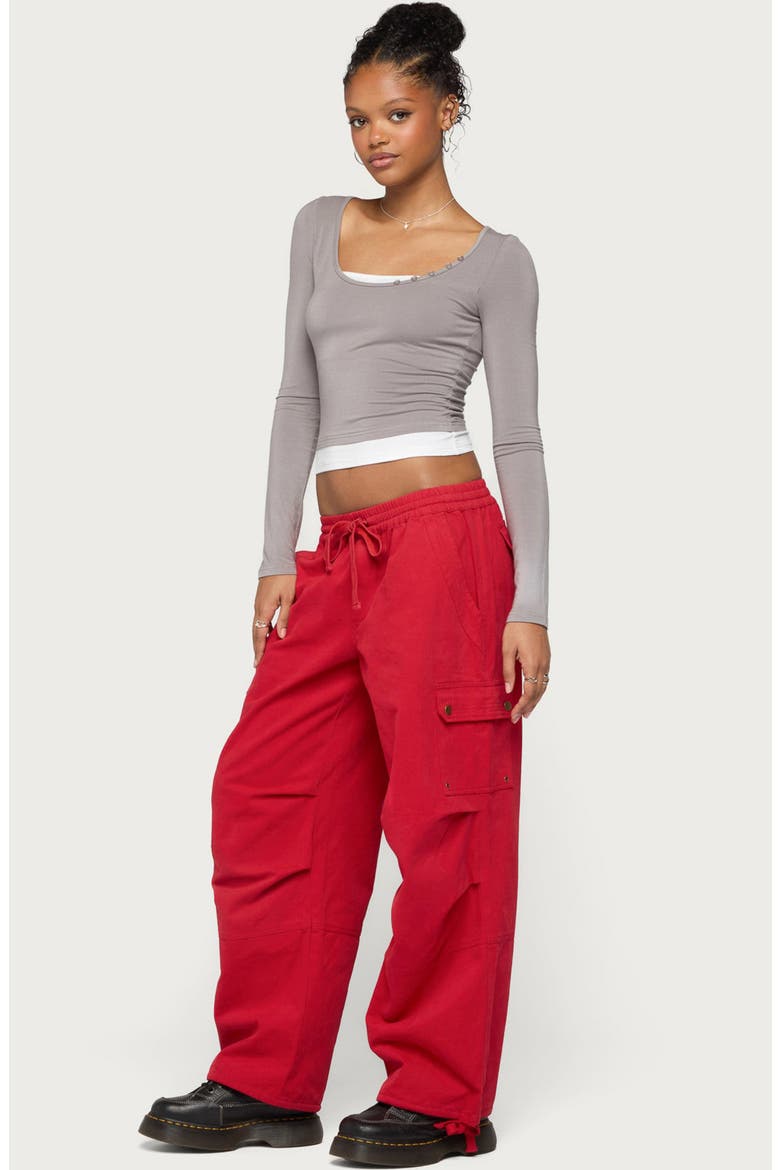 Maira Layered Long Sleeve Top, Alternate, color, DARK-GRAY