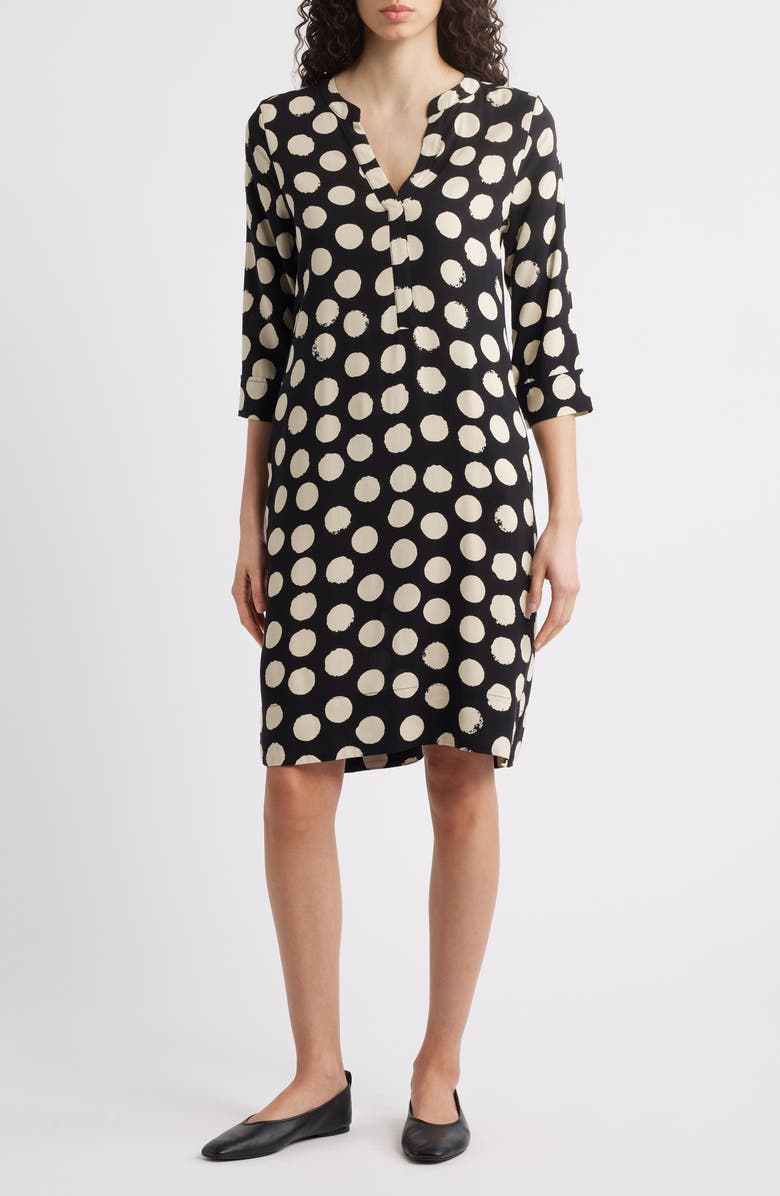 Masai Copenhagen Nokolo Polka Dot Shift Dress, Main, color, 