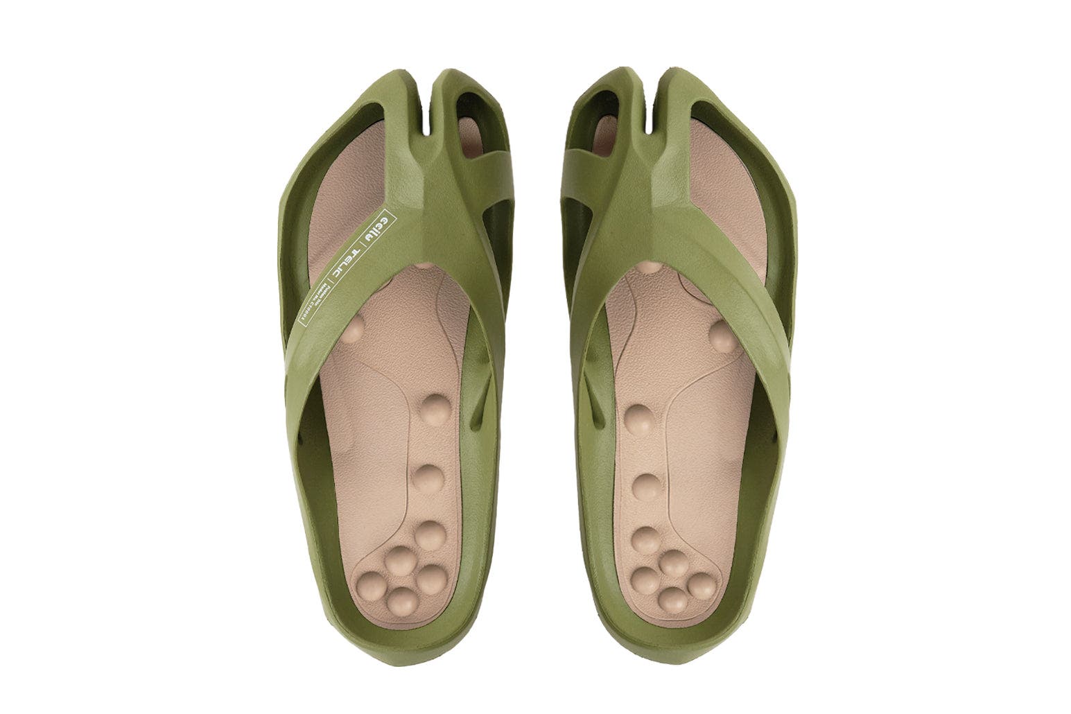 Stepping Stones Caring Reflexology Slide Sandal, Alternate, color, Mosstone