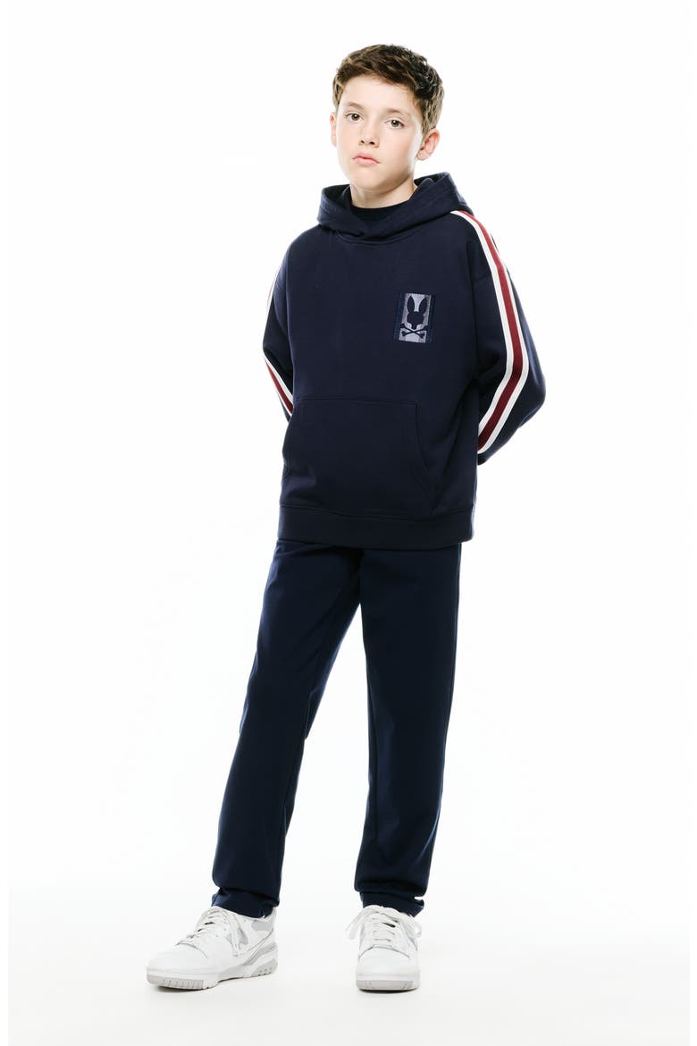 Kids' Ty French Terry Hoodie, Alternate, color, BARITONE BLUE