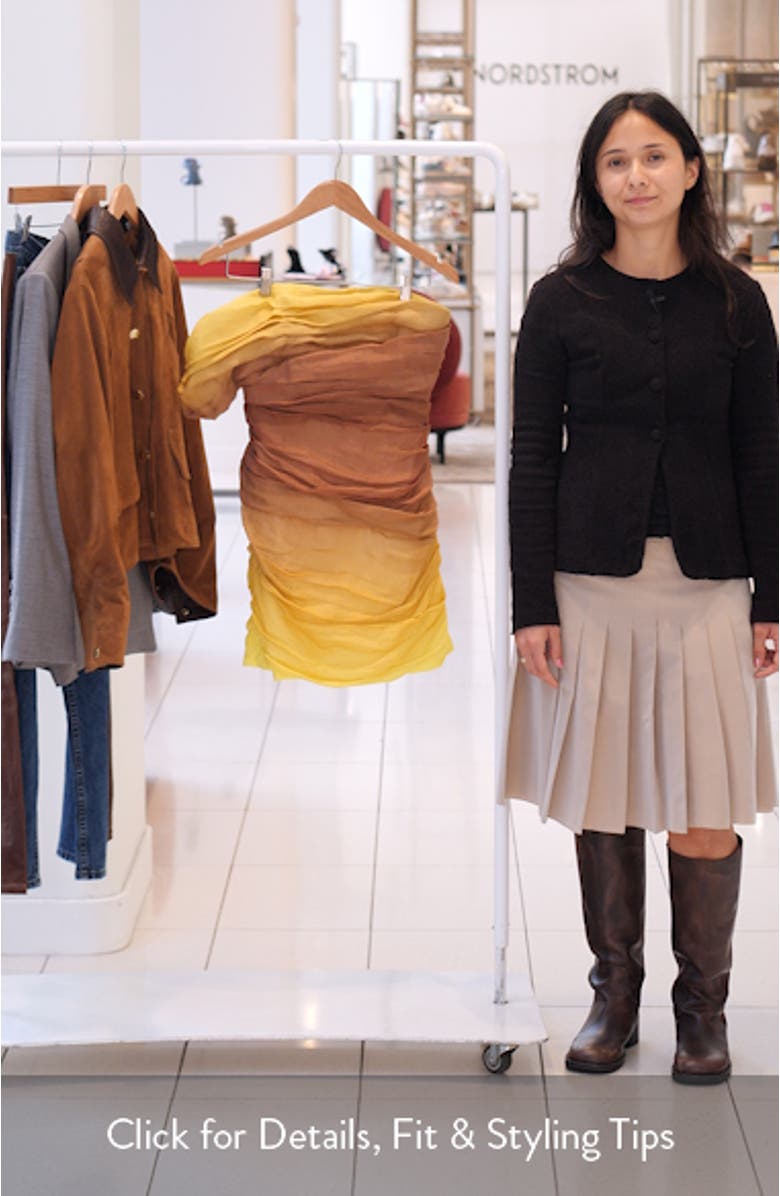 Kyler Ruched Strapless Cocktail Dress, sales video thumbnail