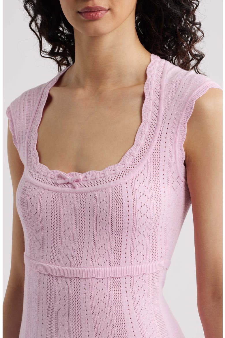 Laighton Pointelle Knit Dress, Alternate, color, CANDY FLOSS PINK