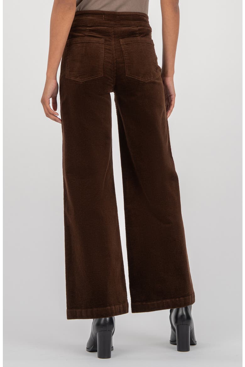 Meg Welt Pocket Wide Leg Corduroy Pants, Alternate, color, FUDGE