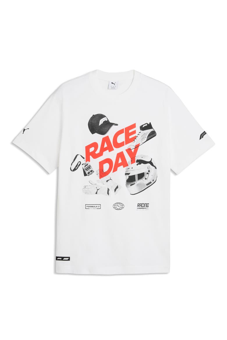 F1 Race Day Graphic T-Shirt, Alternate, color, PUMA WHITE