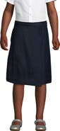 Lands' End School Uniform Girls Solid A-line Skirt Below the Knee