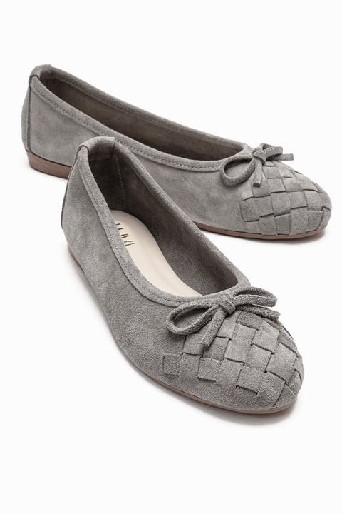 Nopos Leather Cap Toe Ballet Flat