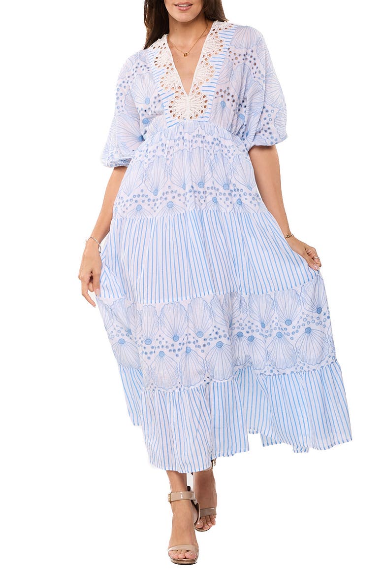 Lace Maxi Dress, Main, color, PASTEL BLUE