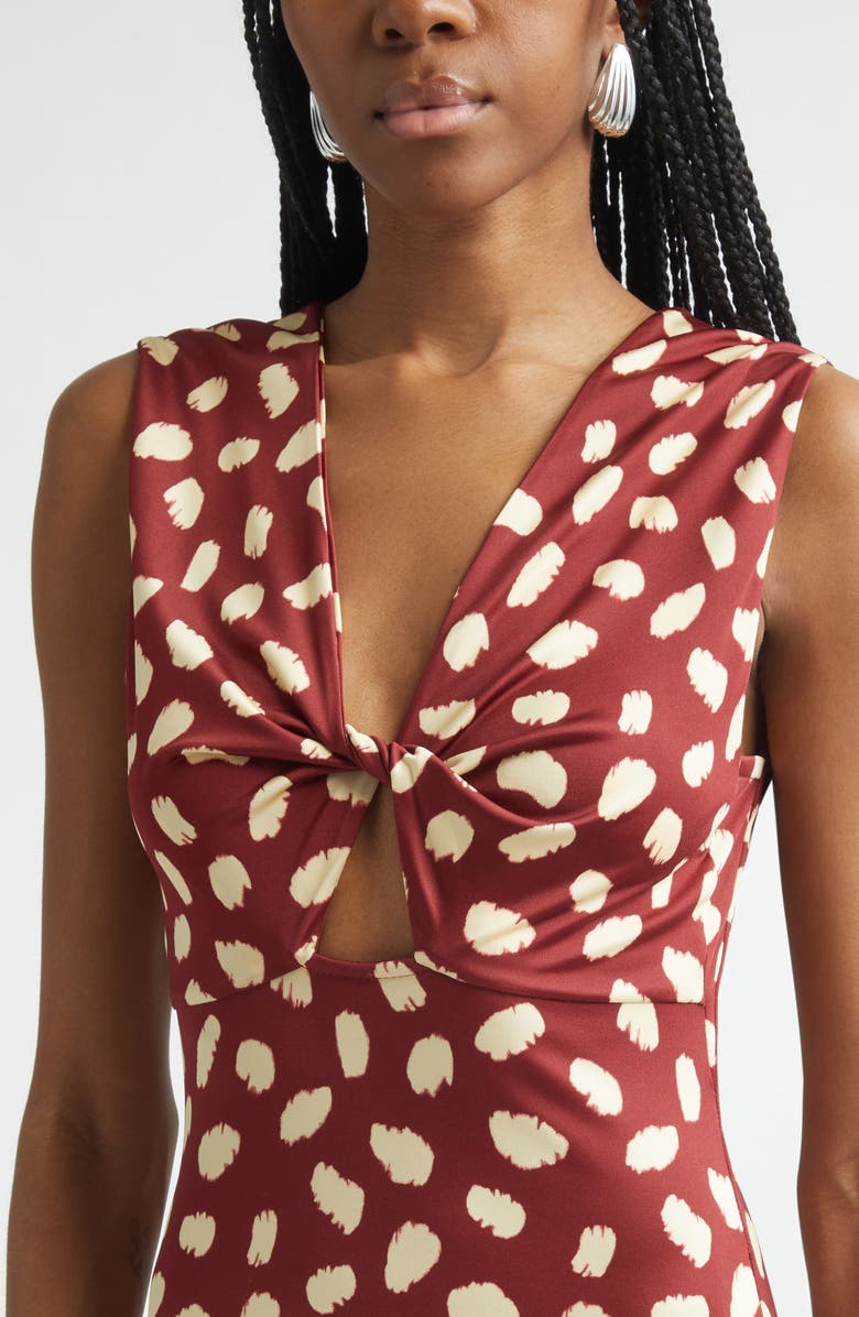 Johanna Ortiz Horizonte Mistico Reversible Print Jersey Maxi Dress, Alternate, color, Cherry / Ecru