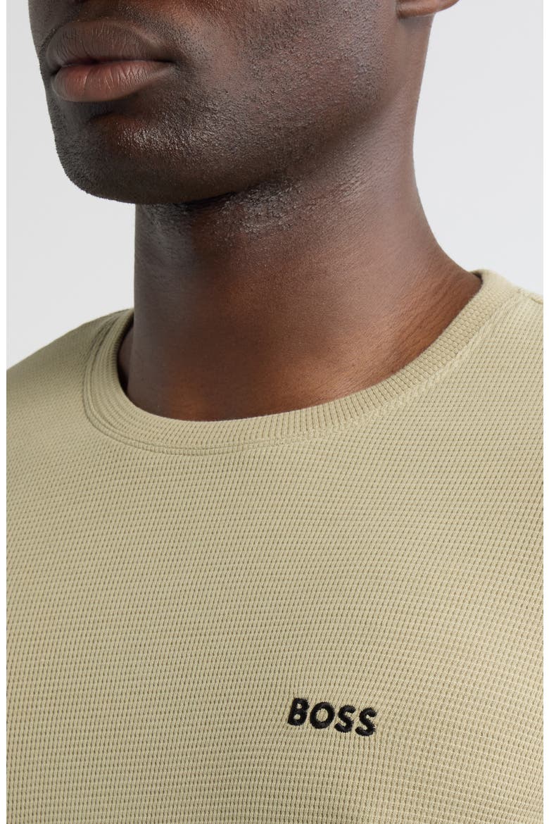Long Sleeve Waffle Pajama T-Shirt, Alternate, color, LIGHT/ PASTEL GREEN