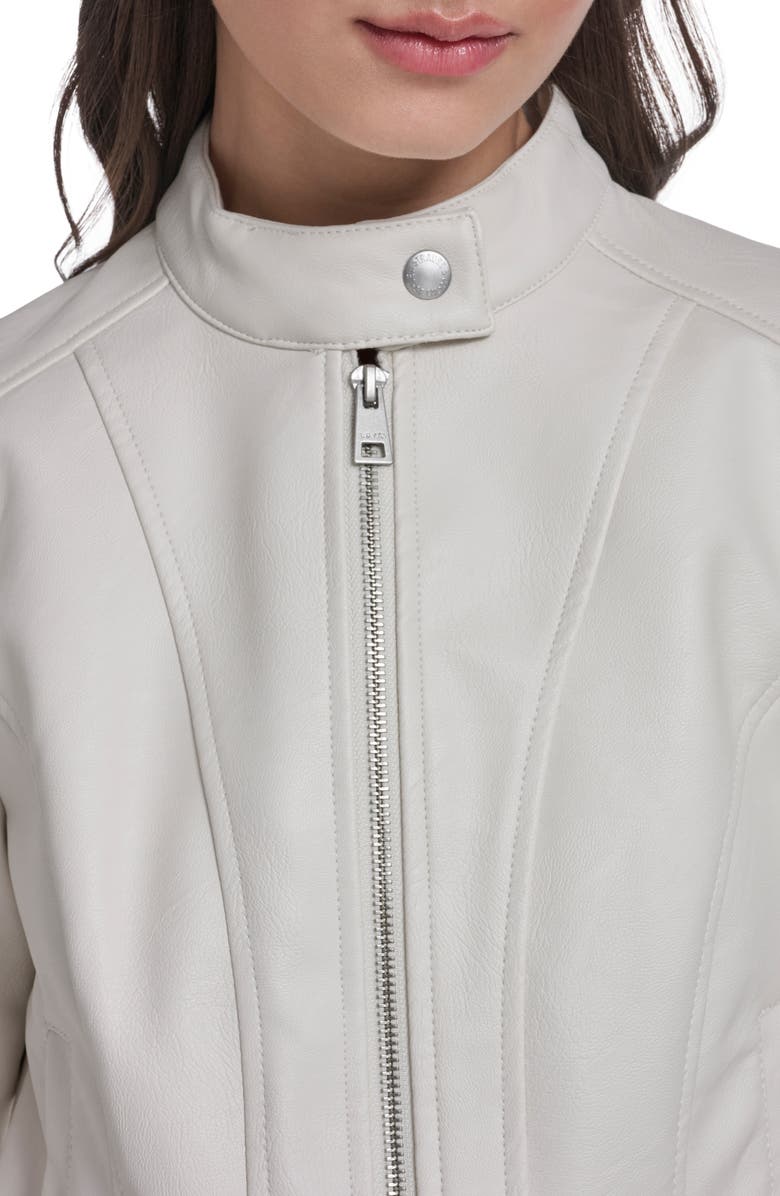 Levi's Faux Leather Racer Jacket, Alternate, color, Oyster