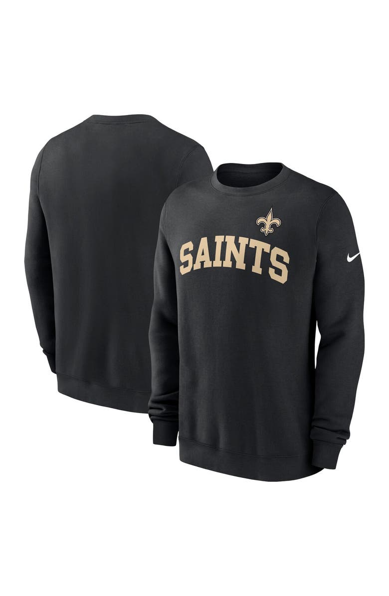 Nike Men's Nike Black New Orleans Saints Club Pullover Sweatshirt, Main, color, Black