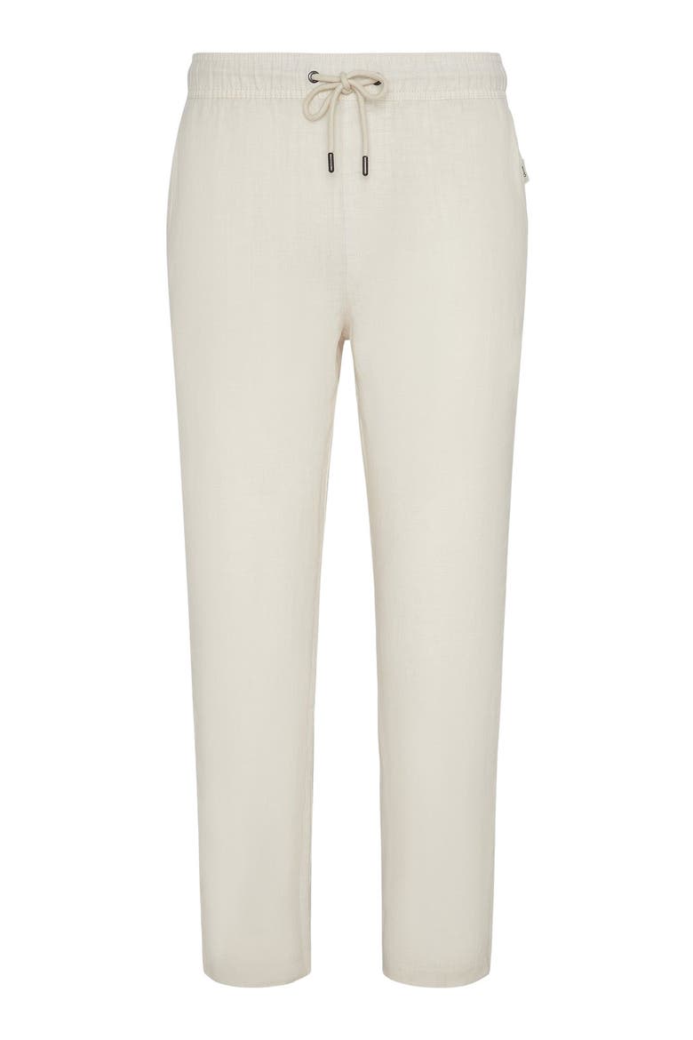 Pigment Dye Linen Pull On Pant, Alternate, color, Bone