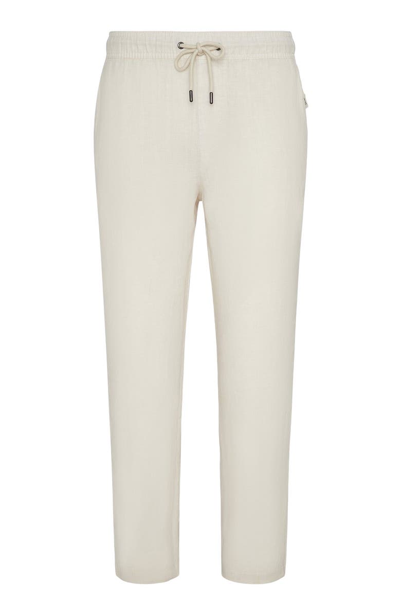 Onia Pigment Dye Linen Pull On Pant, Alternate, color, Bone