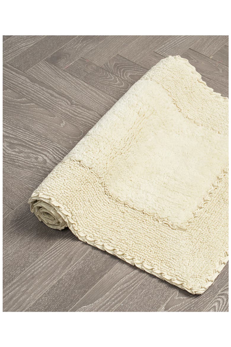 Ruffle Cotton 2-Piece Bath Mat Set, Alternate, color, YELLOW
