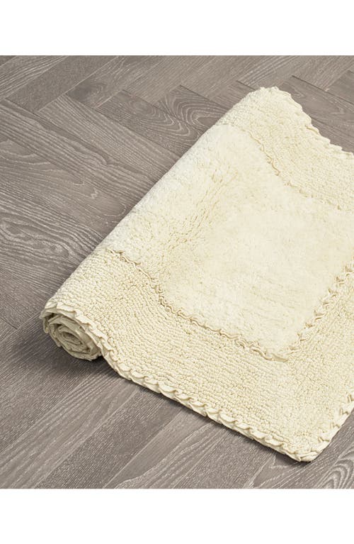 Laura Ashley Ruffle Cotton 2-piece Bath Mat Set