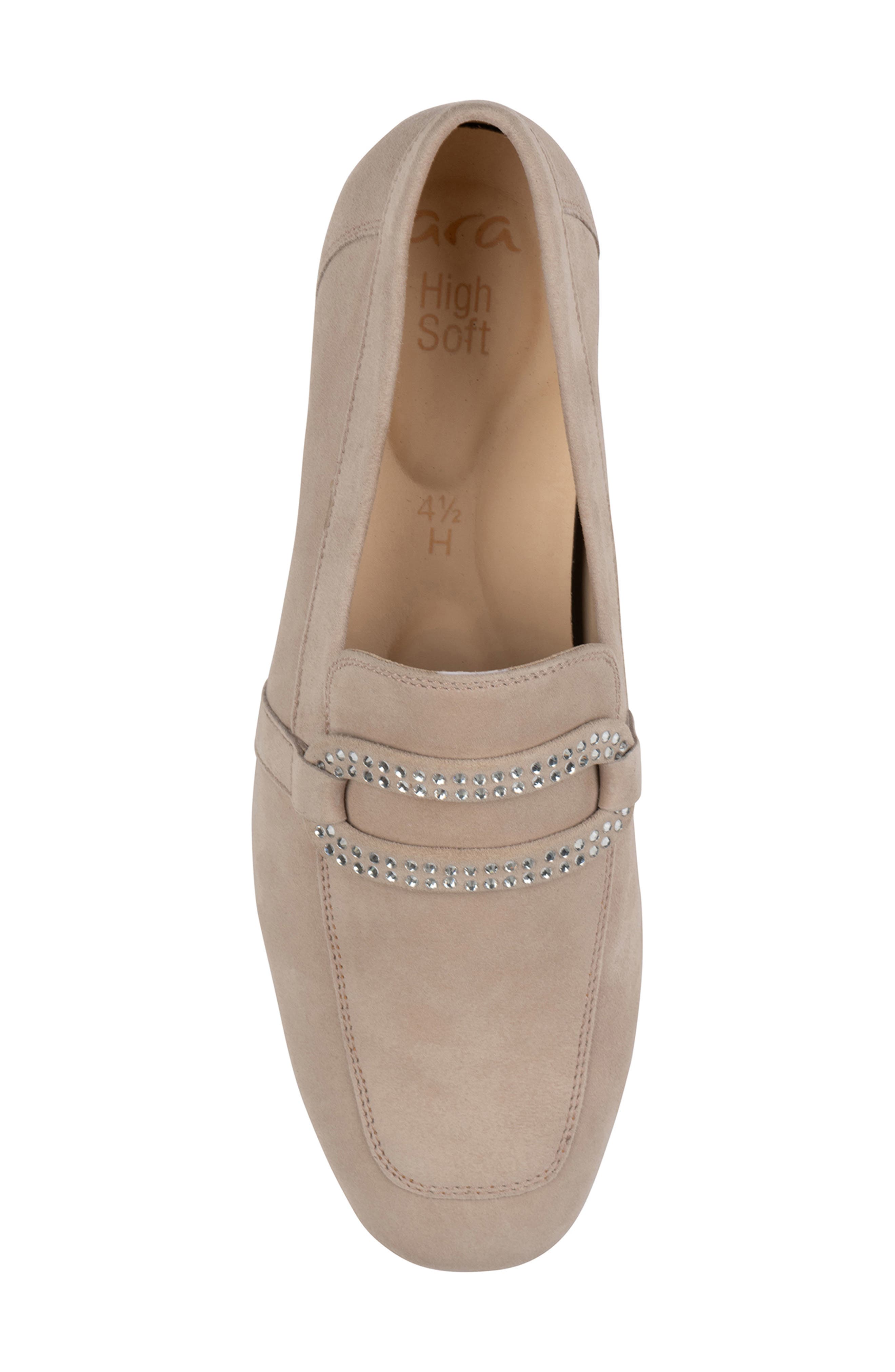 ara Lynda Rhinestone Loafer, Alternate, color, Sand