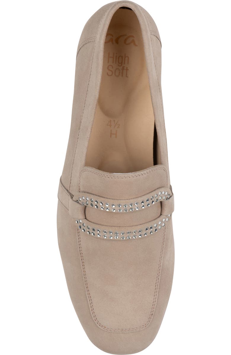 ara Lynda Rhinestone Loafer, Alternate, color, Sand