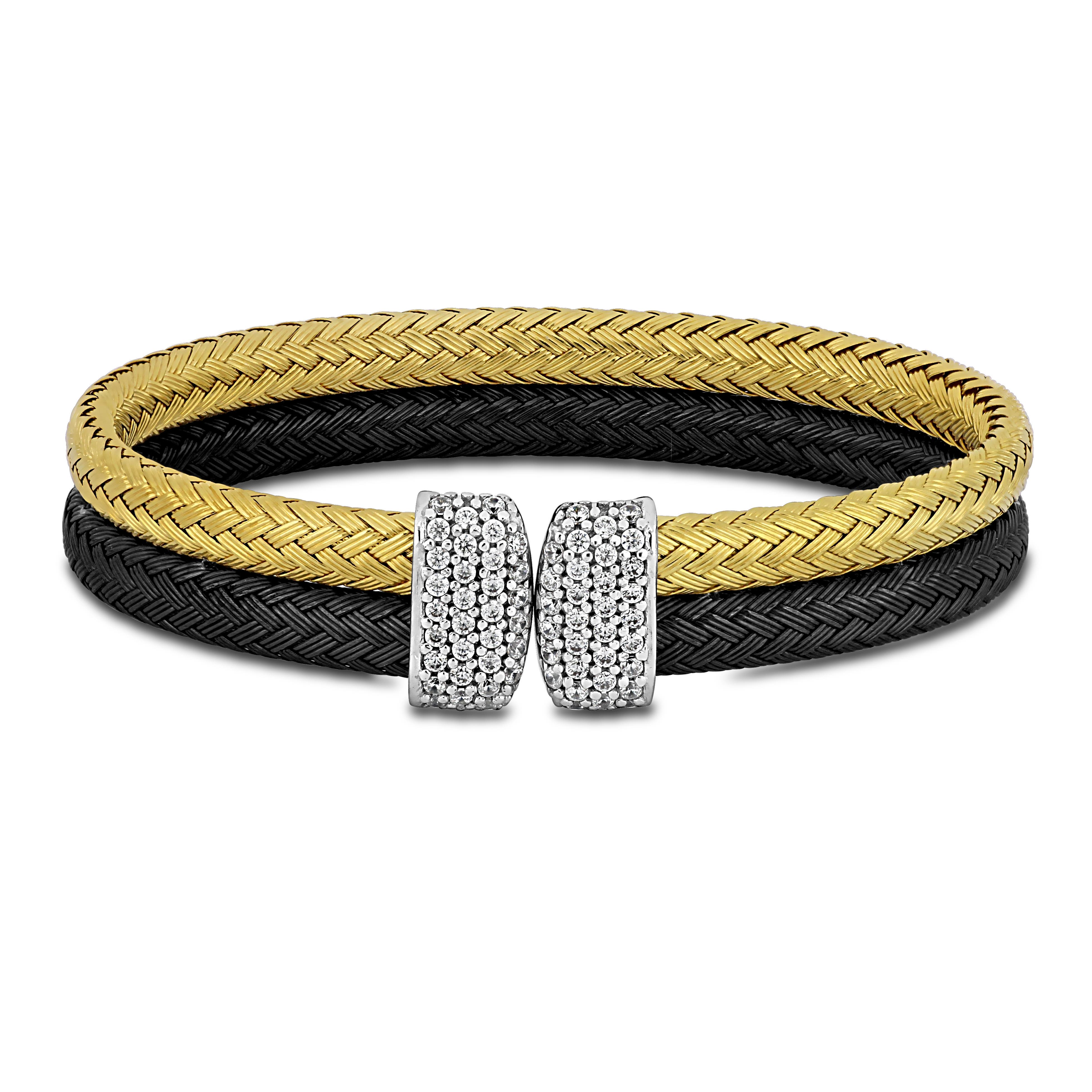 selected Yellow & Black Plated Silver