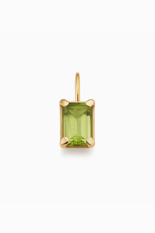 Oradina 14k Gold Date Me Birthstone Pendant Charm In Peridot - August