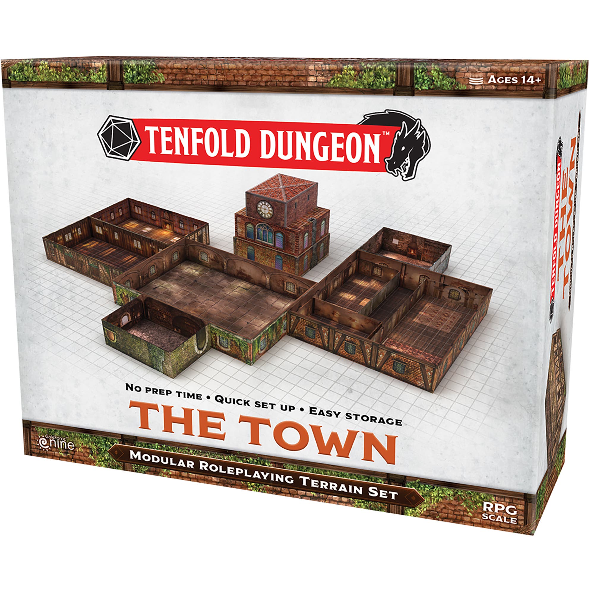 Gale Force Nine Tenfold Dungeon Town, Ages 14+ in Multicolored 