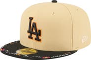 New Era Men's New Era Light Beige Los Angeles Dodgers Two-Tone Embroidered Visor 59FIFTY Fitted Hat