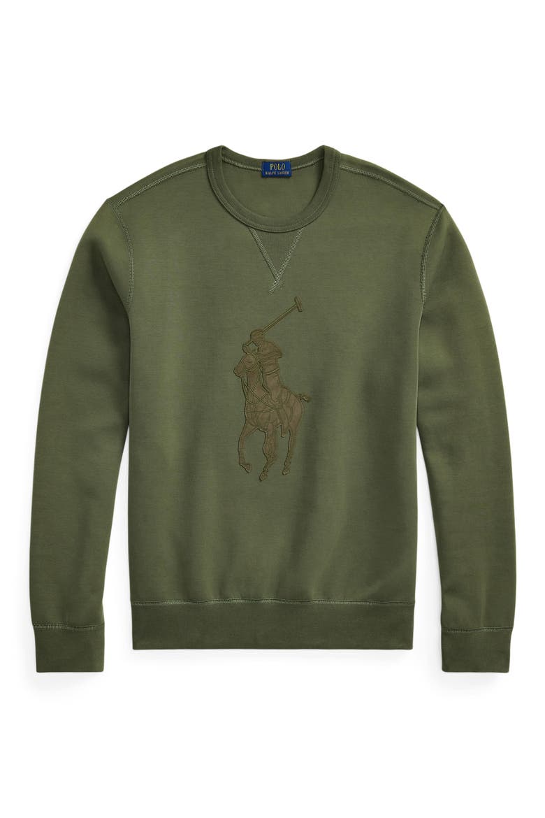 Logo Graphic Sweatshirt, Alternate, color, THERMAL GREEN