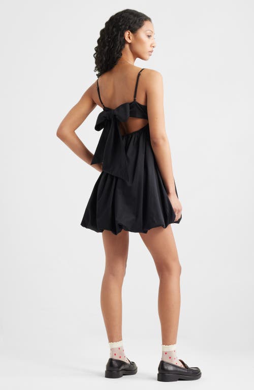 BP. BP. BOW BACK BUBBLE HEM MINIDRESS