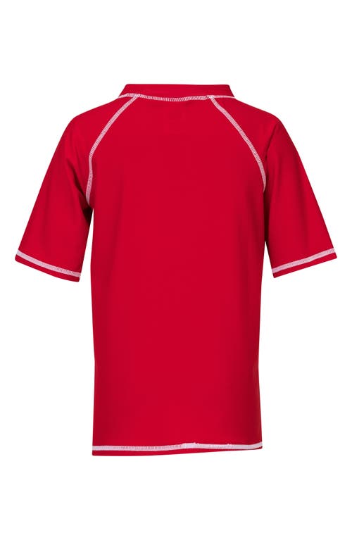 Snapper Rock Raglan Short Sleeve Rashguard In Red