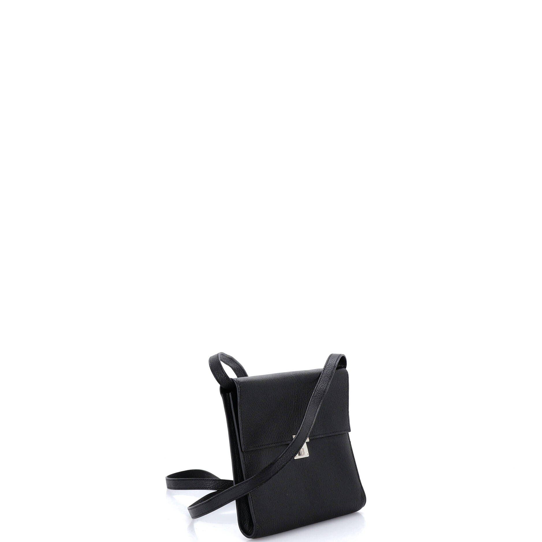 Pre-Owned Hermes Clic Wallet on Strap Chevre Mysore 16, Alternate, color, Noir